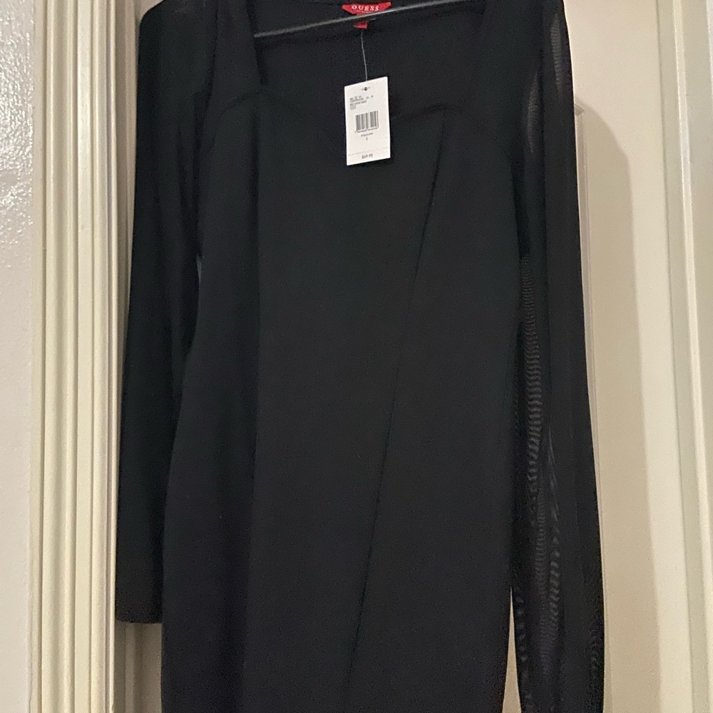 Guess Black Long Sleeve Dress